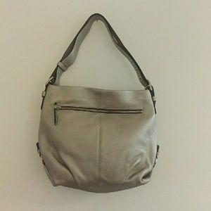 Coach Metallic Silver Shoulder Bag